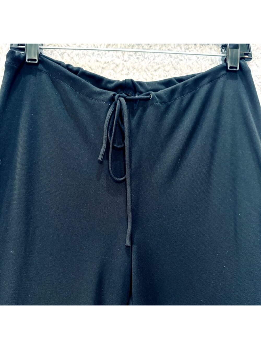 Vintage Guess Collection Black Wide Leg Drawstring Sheer Pants Y2K Minimalist - Picture 2 of 8